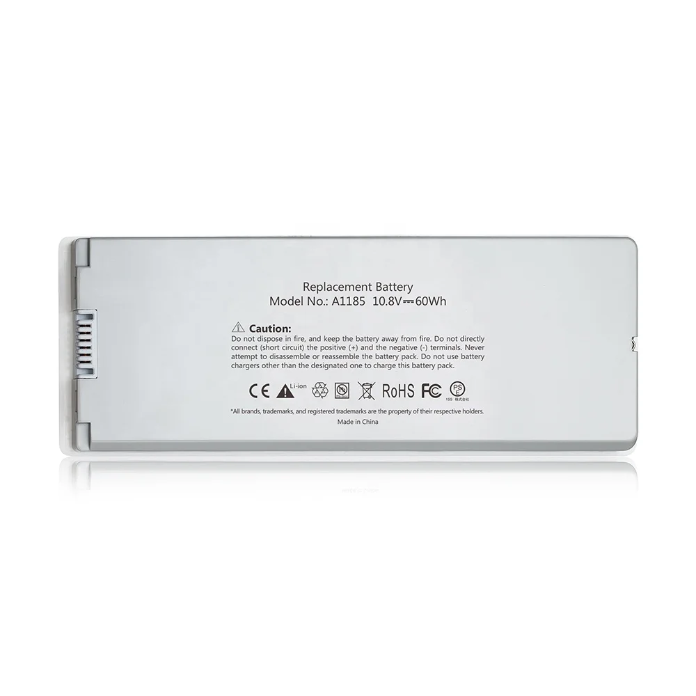 10.8V 60WH 5600mAh 13.3' Laptop Battery For Macbook 2006-2009 A1185 A1181