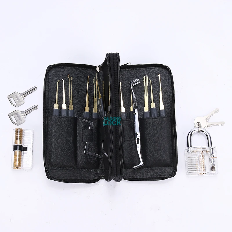
factory stainless steel Removing Hooks Training locksmith tool lock pick skill practice set door with Padlock 