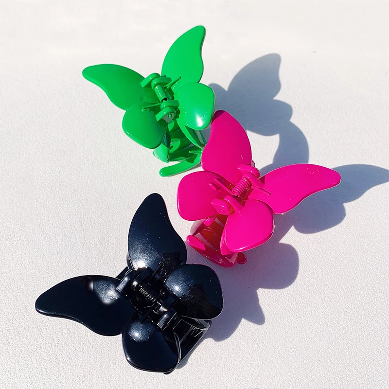 Wholesale Butterfly Shape Acetate Acrylic Hair Claw Clip for Women Girl