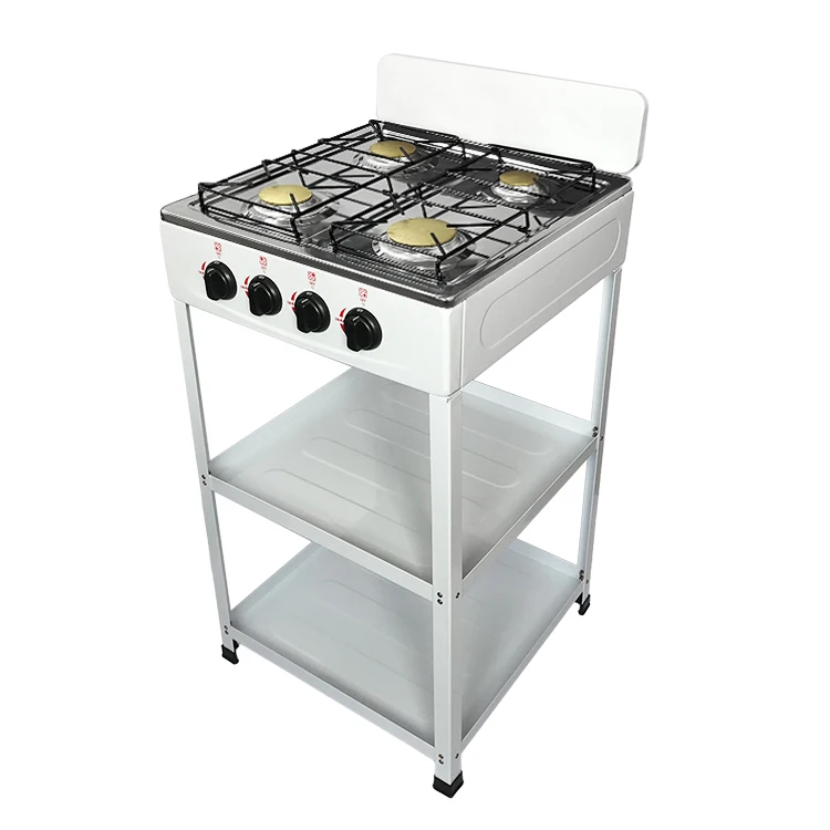 cuisinire 4 burner plaques four a gaz pour maison kitchen table gas stove stand shelves cooktop