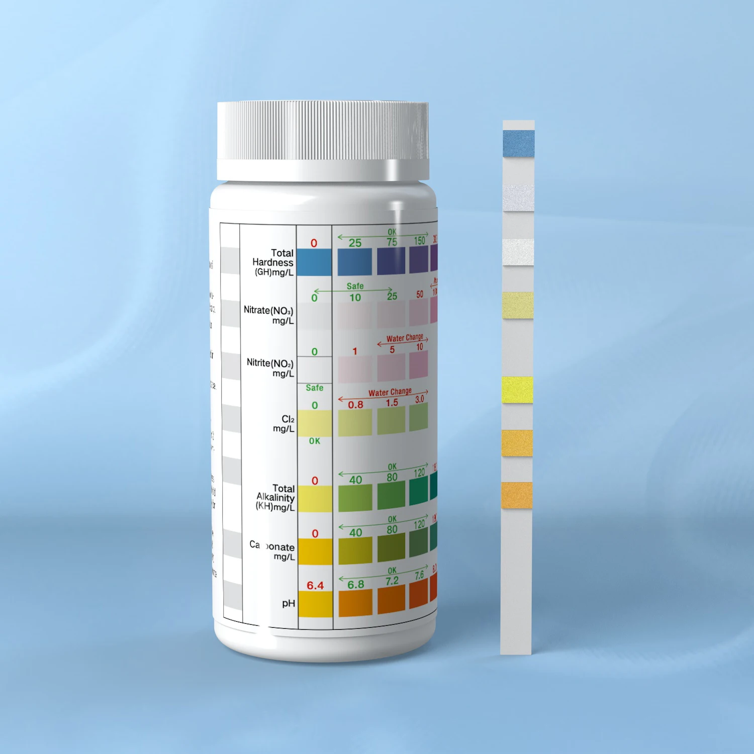 hot selling  7 in 1 testing strips for aquariums tank water pond  chemical testing kits