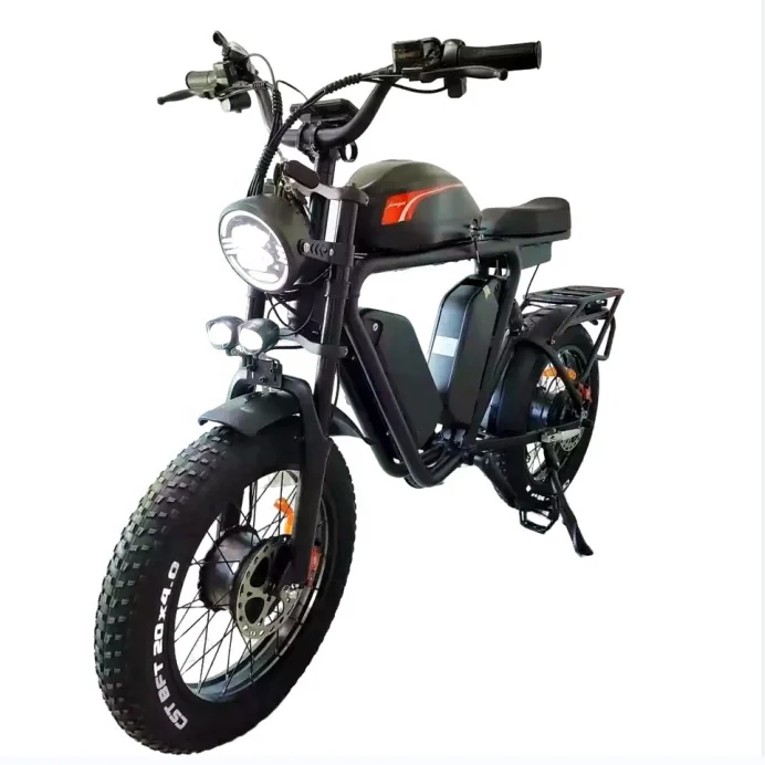 20 Inch Dual Motor Three Battery 52V MTB 1000W*2 70Ah Fat Tire Full Suspension Off Road Ebike