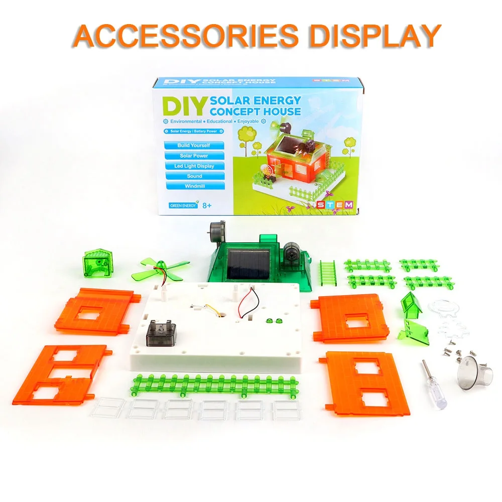 Diy Science stem Solar powered toys Solar Powered Energy Concept House set