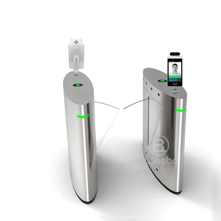 Rapid,multi-lane fast flap barrier gate swing lane access control