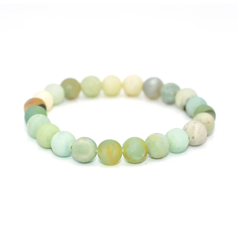 Wholesale High Quality 4/6/8/10/12mm Natural Matte Amazonite Bracelet For Women Men