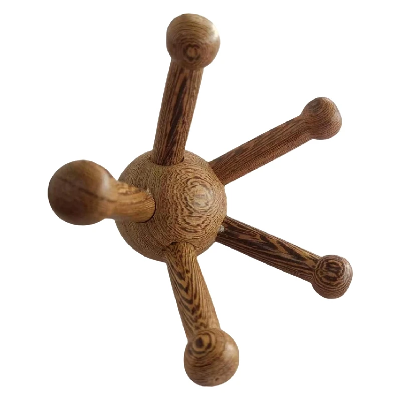 Hand Made Wooden Head Massager Therapy Tool