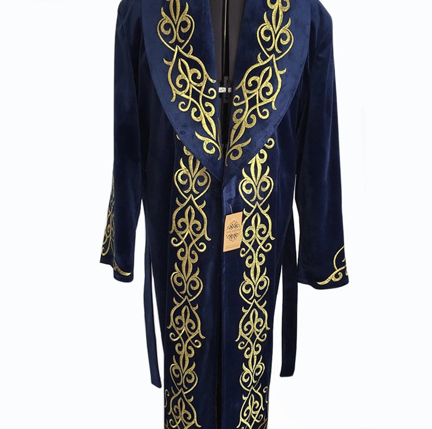 
Kazakh National Chapan Men Clothing Long Sleeves 