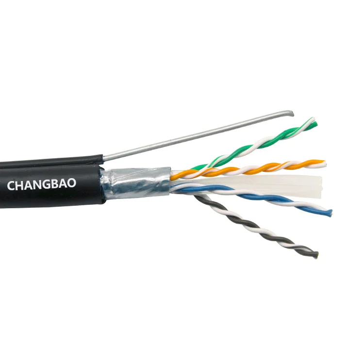 Производитель Changbao, 23AWG UTP/FTP/FFTP/SFTP наружный сетевой Lan-кабель Cat6 с мессенджером