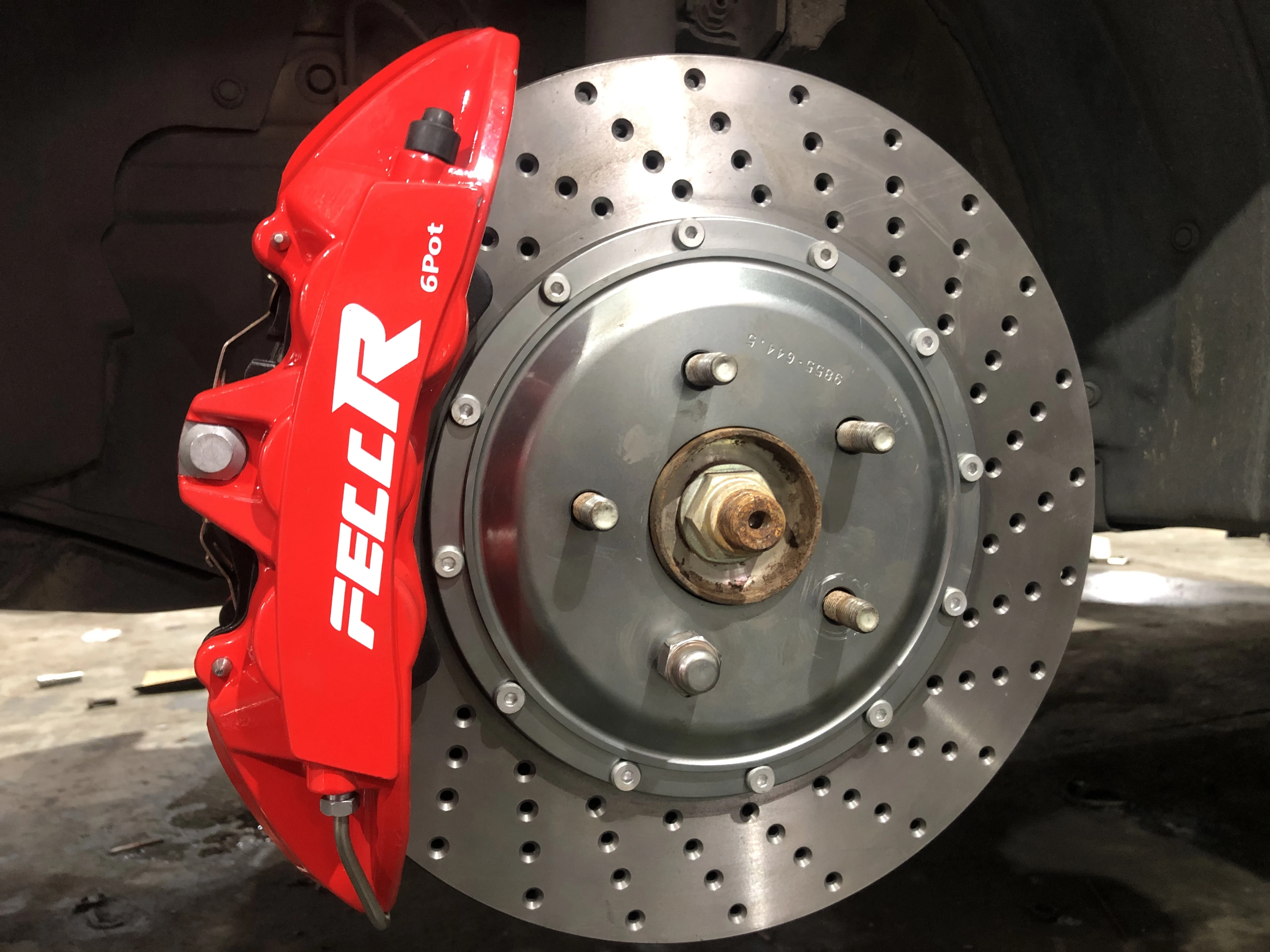 Modified Racing Brake Caliper 6 Port Caliper Sports Brake 6 Piston 355*32MM Big Brake Kits for Mazda