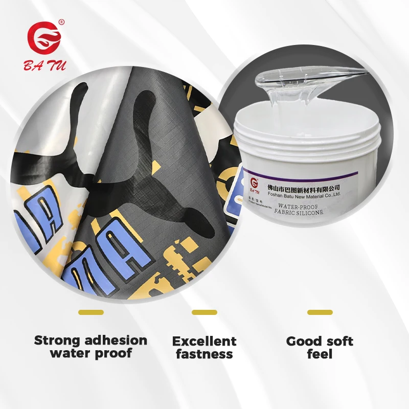 Super Fastness Waterproof Nylon Printing Silicone for Special Textiles Gentle Hand Touch Screen Printing Type