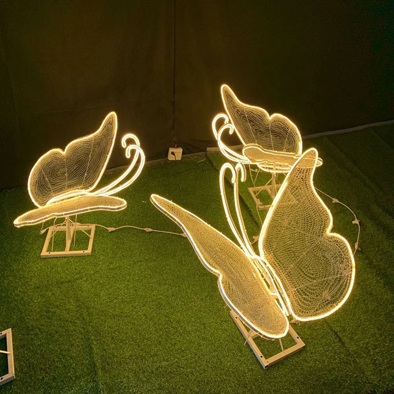 Newish led 3D butterfly animal modeling lights outdoor waterproof lighting lawn landscape lights