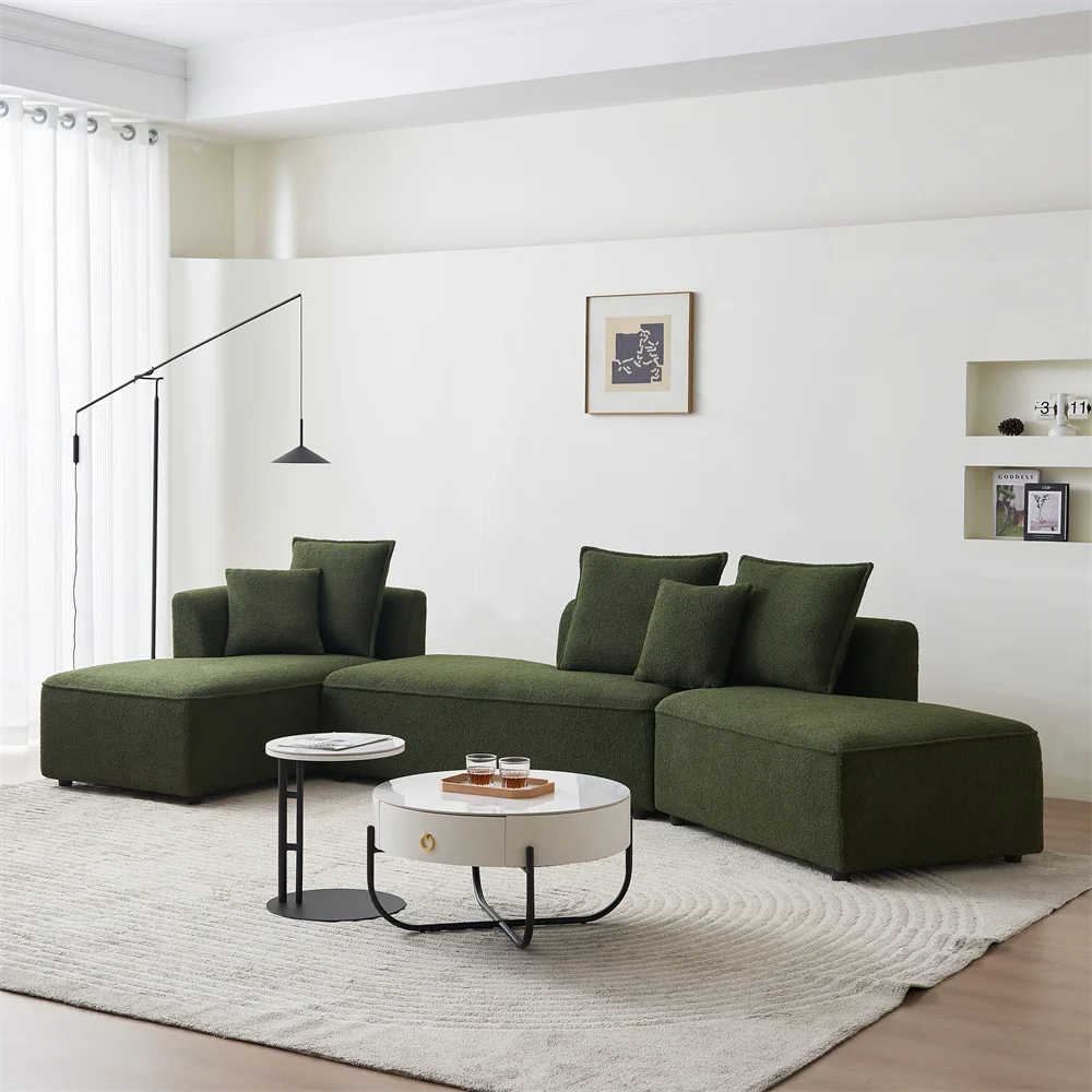 Manufacturer Extra Long Oversize L Shaped Couch Sofa Set Upholstered Sofa Curved Modular Sectional Sofa Chaise Lounge for Home