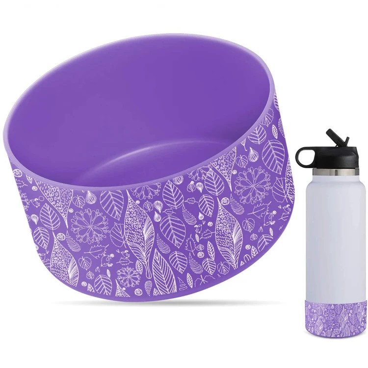 Protective Silicone Boot Sleeve Base for 12-40 oz  Insulated Water Bottles, Anti-Slip Water Bottle Sleeve Cover