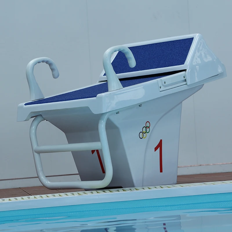 2024 Latest Release Non-Slip Fiberglass Starting Block Portable Rectangle Pool & Accessories with Custom Logo Cover & Base
