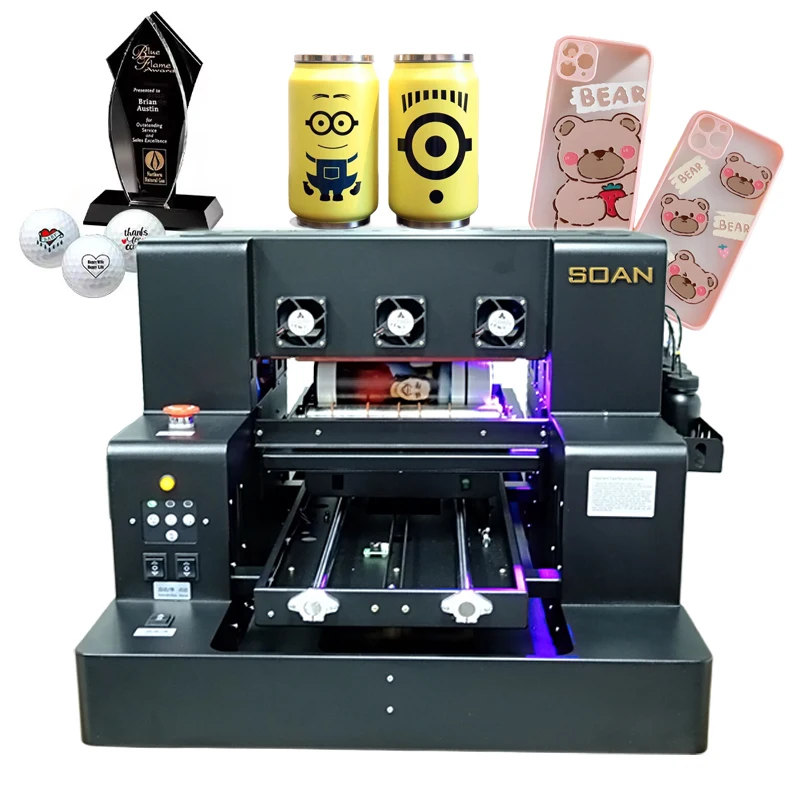 Latest A3 UV DTF Printer Multi Functional Machine  Flatbed UV Dtf Printer for Phone case Pen Mug Bottle Glass Wood Metal Acrylic