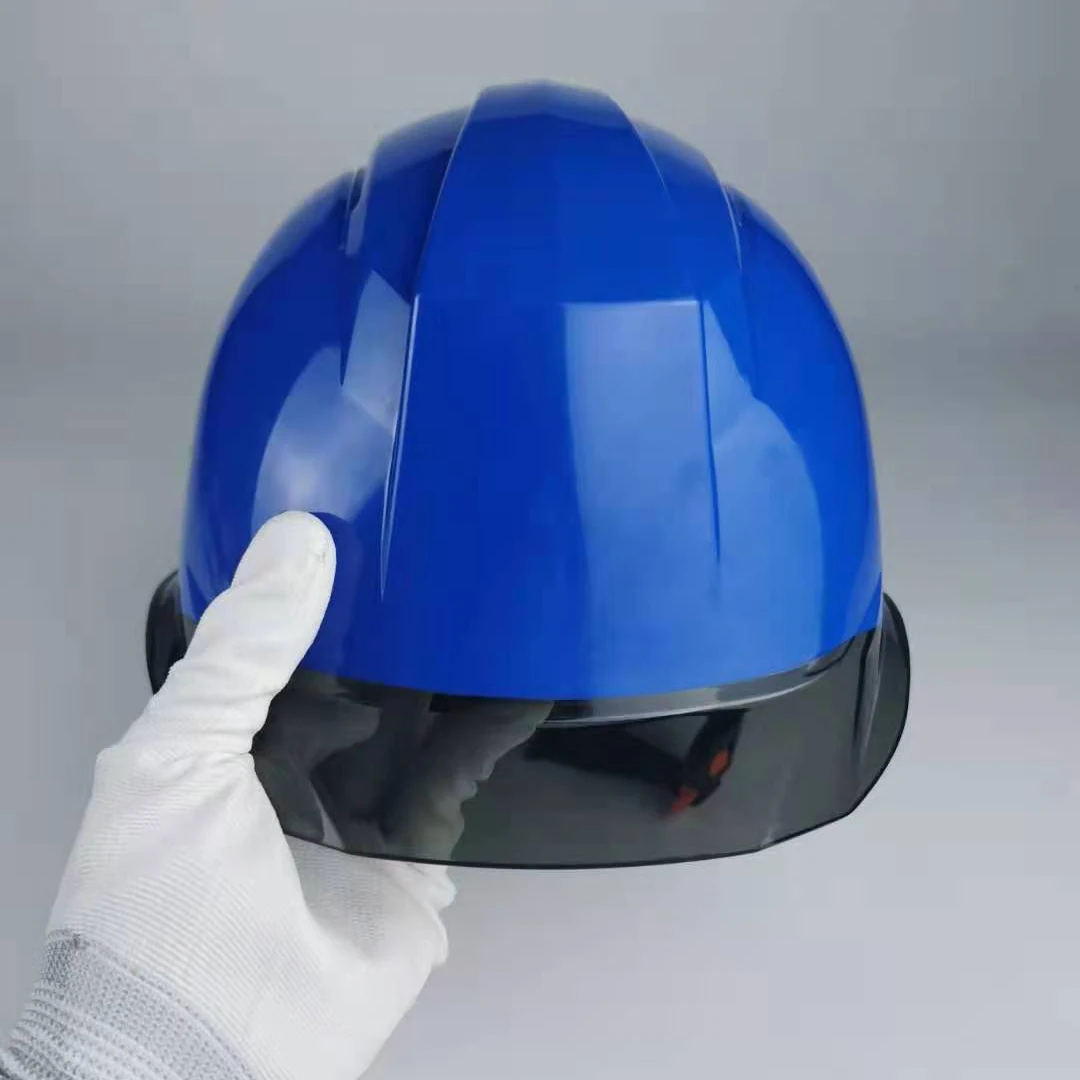 PC transparent brim ABS engineering helmet leader construction site construction helmet supervision industrial safety helmets