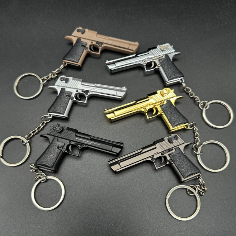 1:3 Mini Desert Eagle Alloy Security Pistola De Metal Guns And Weapons Army Pistolas Toy Guns Keychain