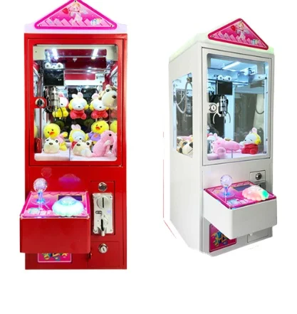 Wholesale coin operated mini luxury golden house arcade crane game grabber plush crazy toys 2 claw machine with cash acceptor