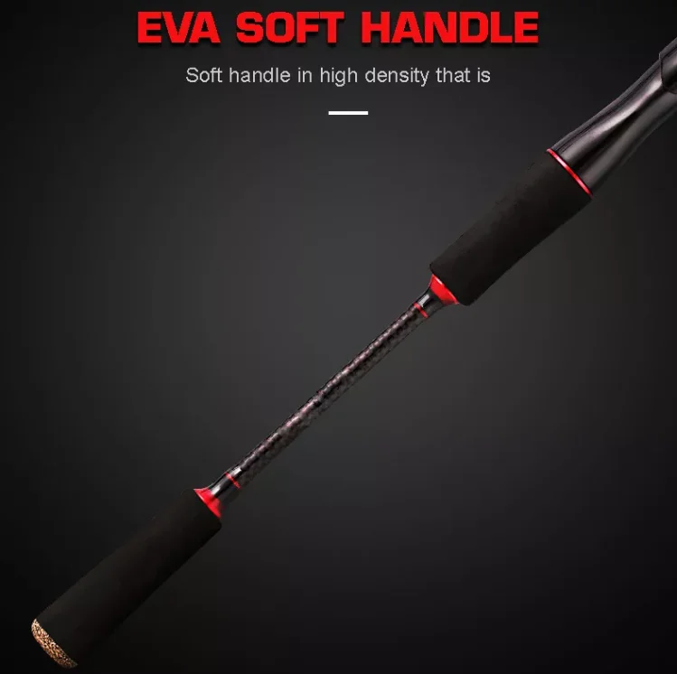 High quality Carbon Fiber sea bass Rod 2 Sections Lure fishing pole Ultra Light casting spinning Fishing Rod with reel set