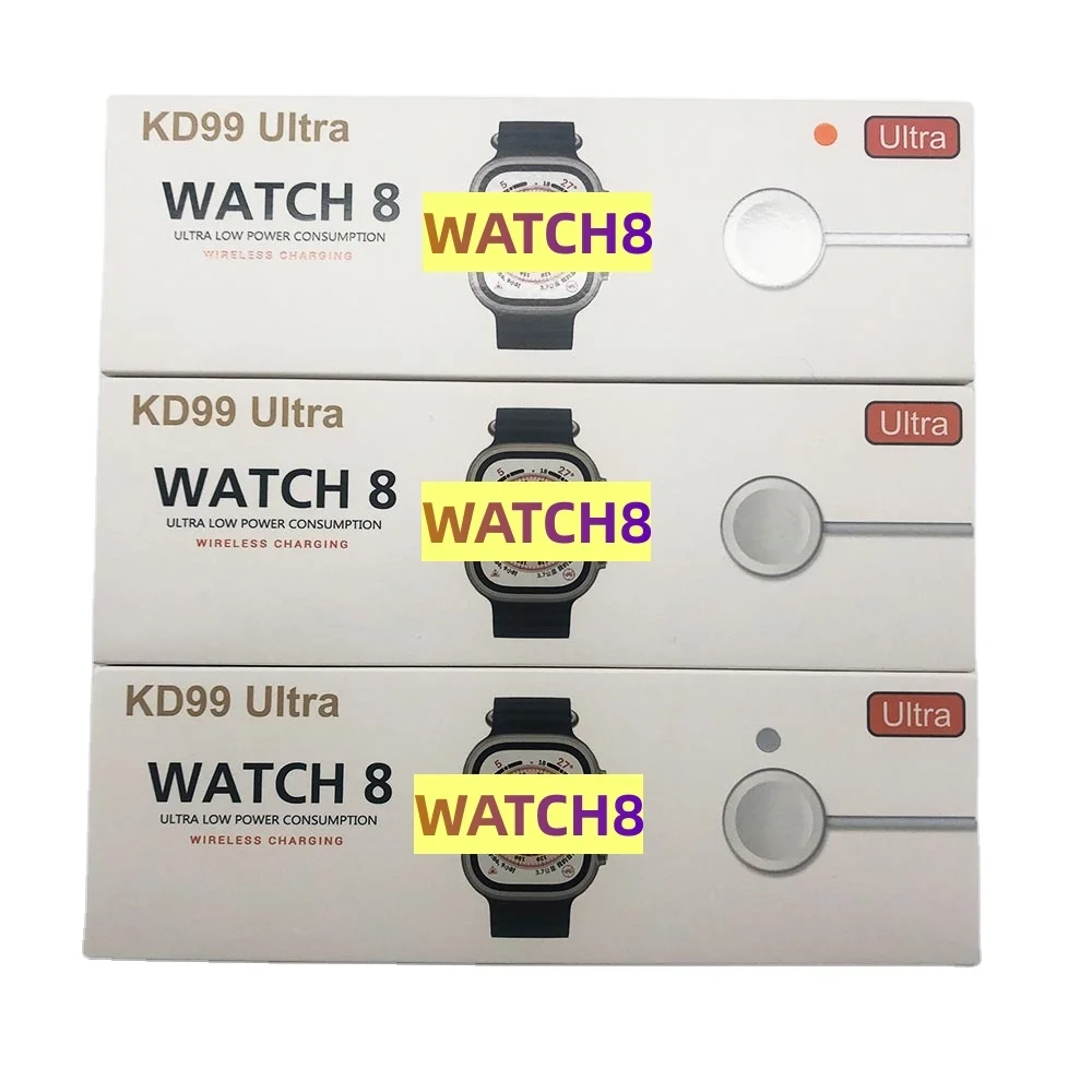 2023 hot sale 1.99 inch Big screen watch 8 KD99 ultra smart watch hombre sport series KD99 ultra smartwatch 8 series8 watch8