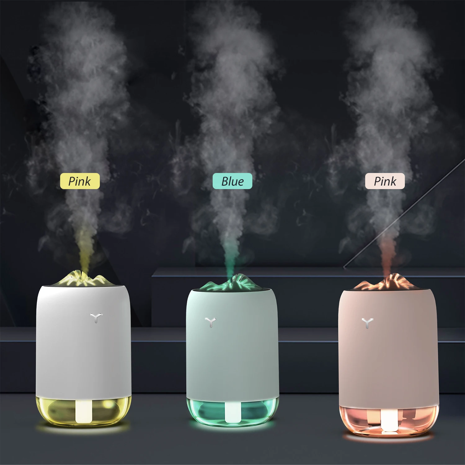 Mini Aroma Diffuser Portable 260ml Air Humidifier USB Cool Mist Sprayer Purifier With Colorful Soft Night Light For Baby Car
