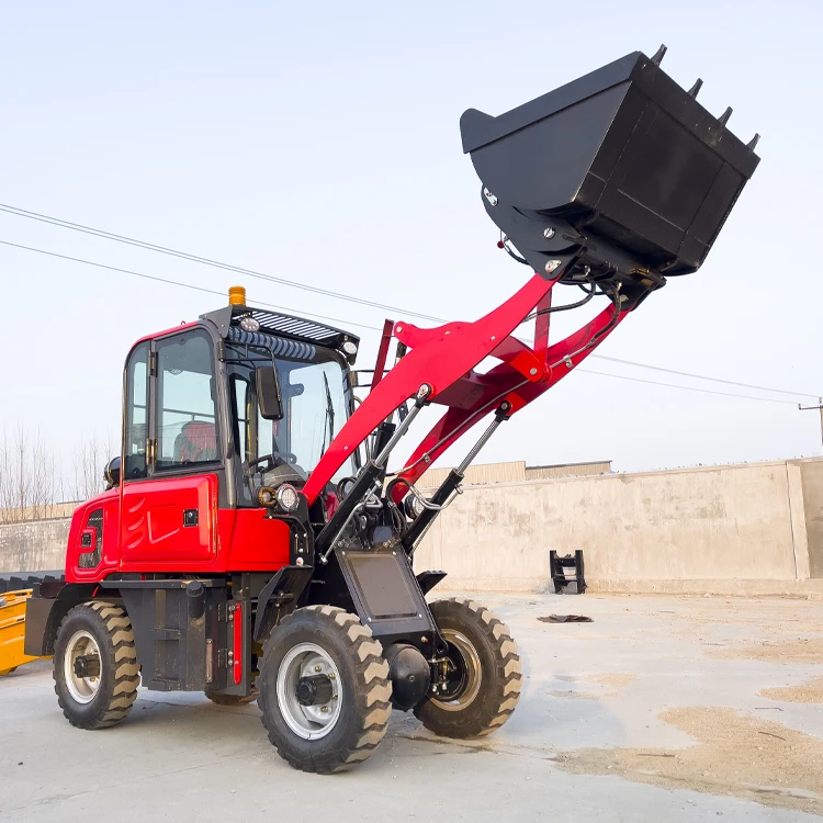 articulated new 0.8 ton  mini loader tractor zl 08 zl 10 front bucket wheel loader with air conditioner joystick