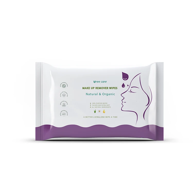 Manufacturer OEM customized free sample makeup remover wipes new perfume adult refreshment cleansing facial wipes