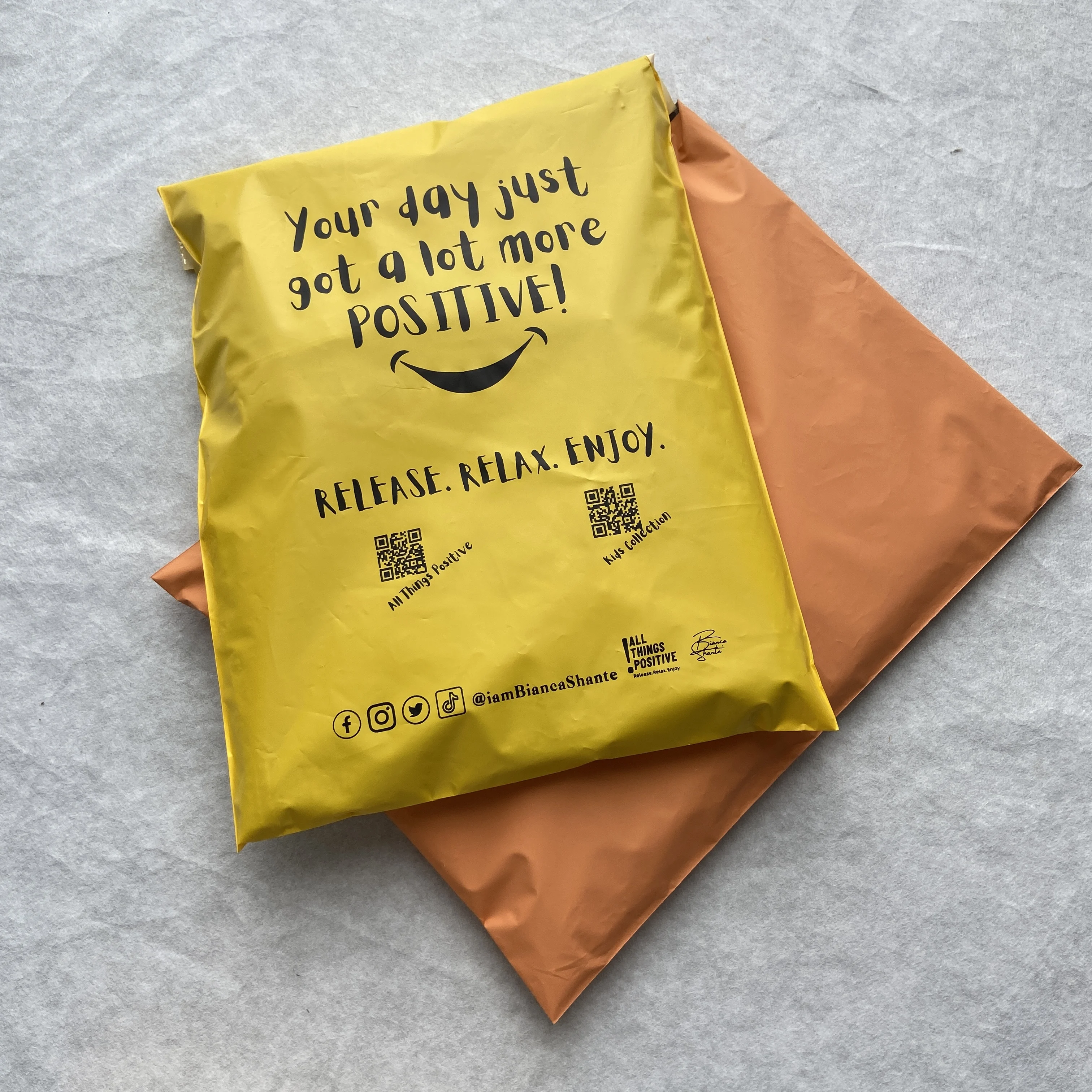 Recyclable Express Bag Custom Logo Printing Swimwear T-shirt Clothing Mail Packaging Envelope Poly Mail Bag