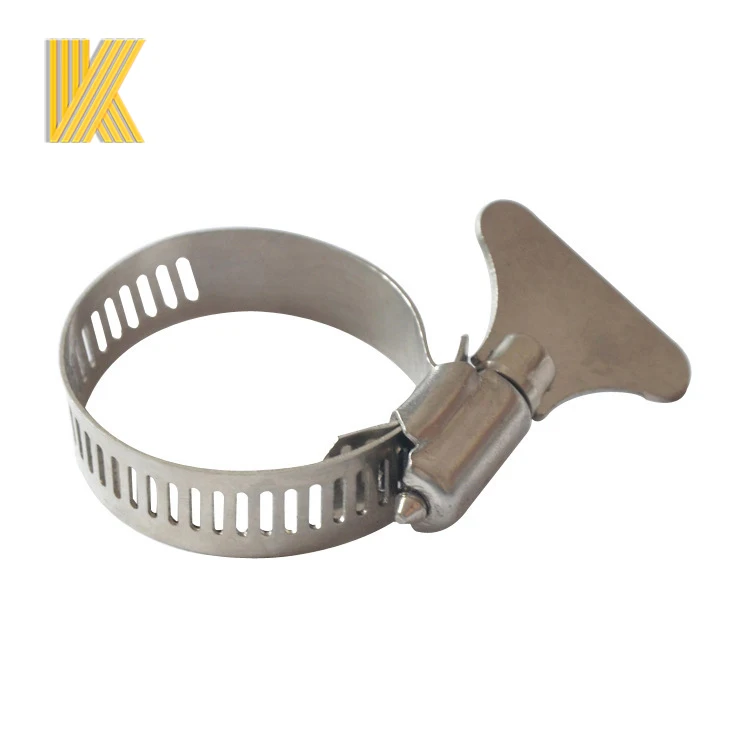SS304 Turn Key Hose Clip American type butterfly hose clamps with handle