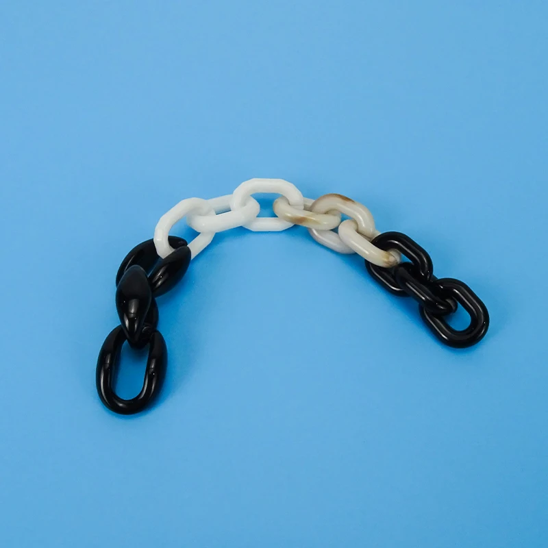 Decorative hardware accessories bag oval plastic chain acrylic bag chain A variety of colors are available