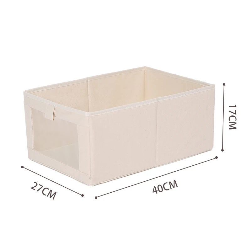 Large Storage Bins, Vailando Decorative Storage Boxes Fabric Cotton Linen Collapsible Basket for Bedroom Closet