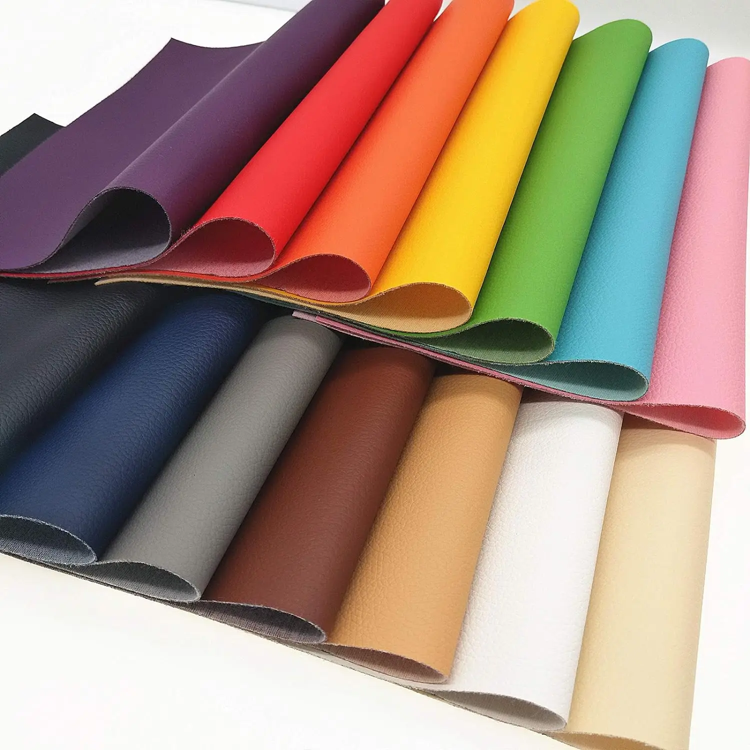 Solid Faux Leather Thick 0.8MM Marine Grade Vinyl Sheets Soft PU Faux Synthetic Leather  Fabric for Bows Earrings DIY Craft