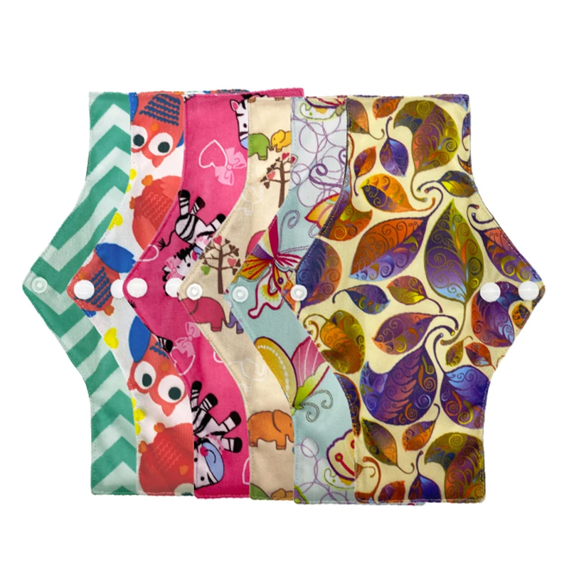 RTS Eco-Friendly Free Sample Feminine Waterproof Washable Bamboo Charcoal Organic Cotton Reusable Hemp Cloth Sanitary Pad