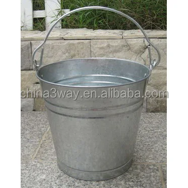 Wholesales Household Metal Galvanized Zinc Bucket Cleaning Water Pail Bucket