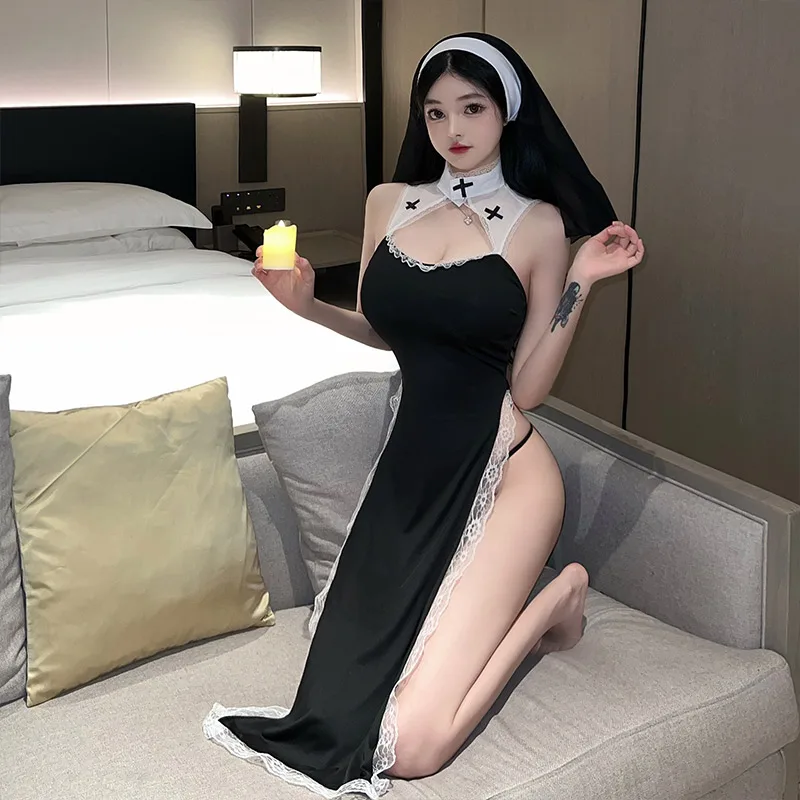 Ladies sex underwear sexy women open cute nun sex uniform temptation pure desire sex set wholesale lingerie sexy