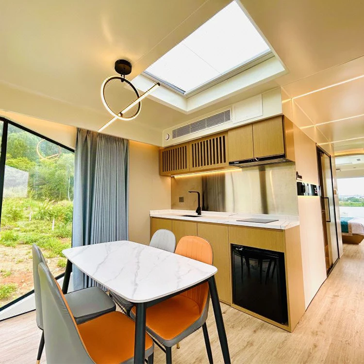 Prefab Luxury Tiny Capsule Home with Kitchen and Bathroom