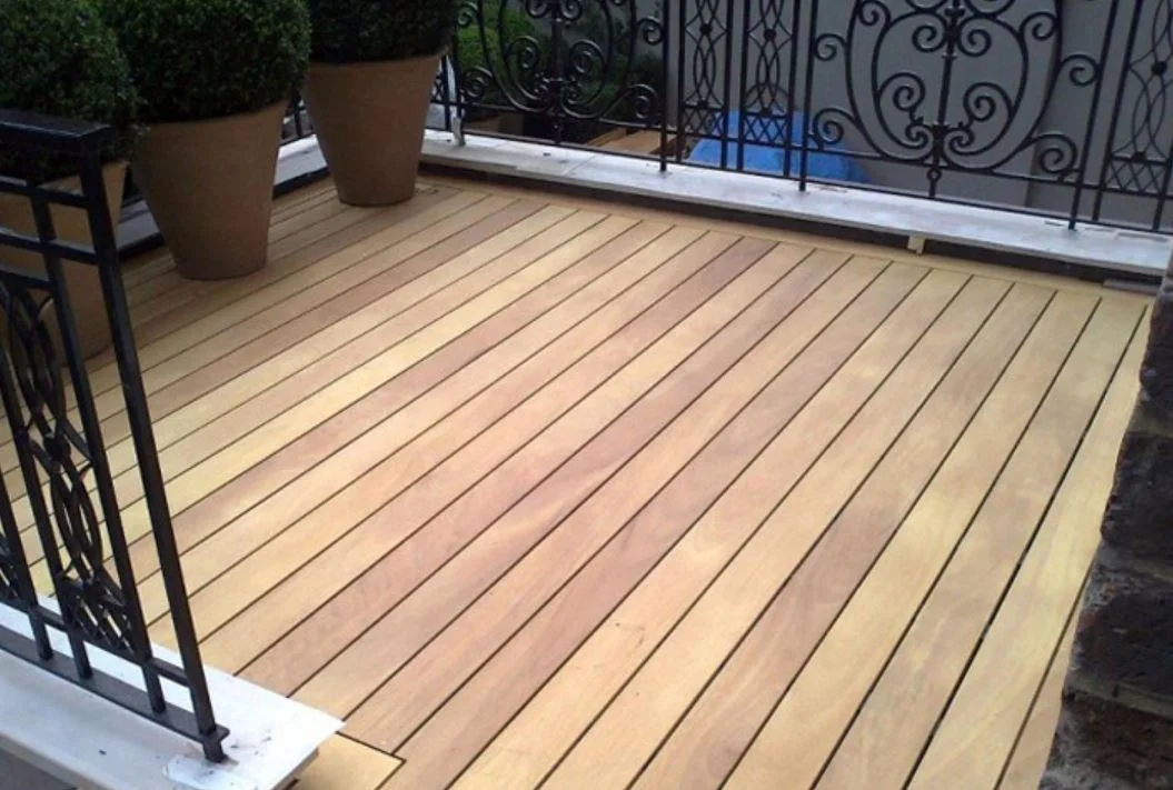 wholesale Pregroove golden teak timber decking
