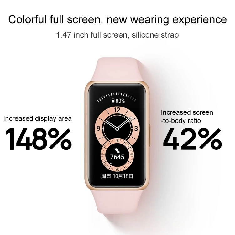 Оригинальный NFC 96 спортивных режимов Huawei Band 6 1 47 дюймов Смарт-Браслет спортивный фитнес-трекер band huawei Смарт-часы
