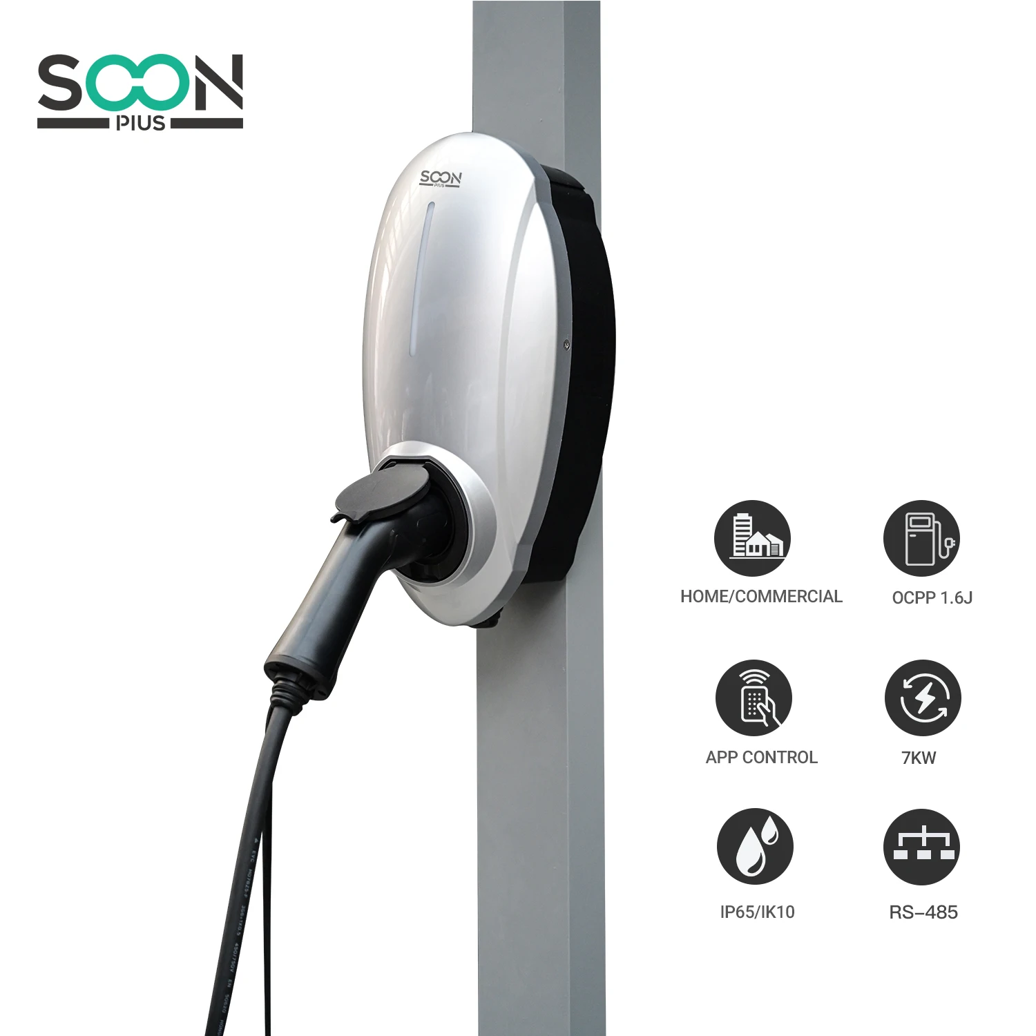 Factory Wabox 7kw OCPP AC Home Car Charger wallbox ev charger level 3 electric car charging solar ev charging station