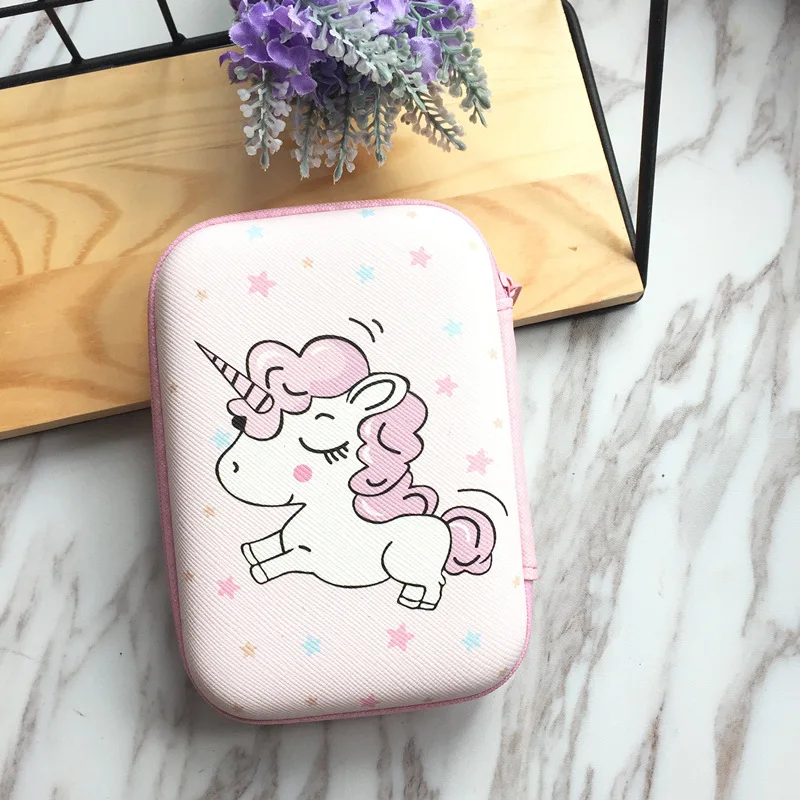 Cartoon Cute Rectangle EVA Box Earphone Storage Bag Wallet Pouch USB Cable Carry Bag Case Ziplock  Power Bank Mini Storage Bag