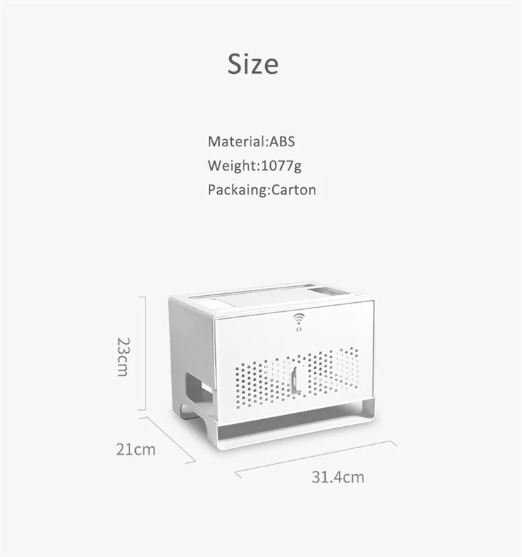 Desktop Wifi Router Storage Box Socket Wire Organizer Box
