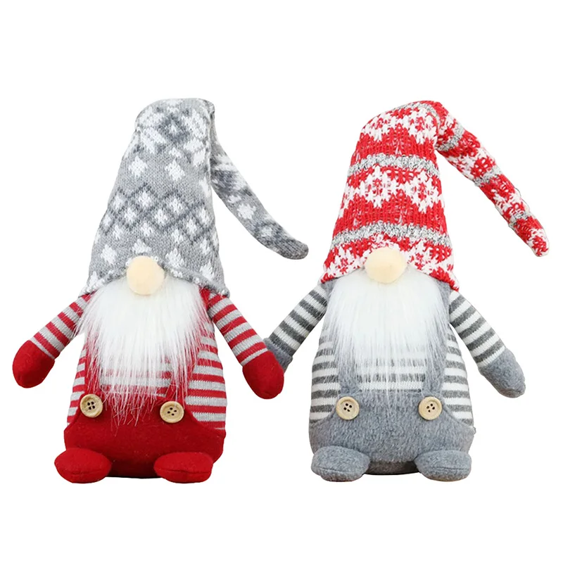 2021 Hot Christmas  Decoration  Plush Cloth Handmade Gnome Christmas Gnome with Flexible Hat
