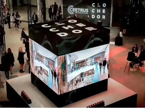shop professional cube screen 4side 5side 6side LED Display P2.5 P3 P4mm LOGO Customized Retail Store