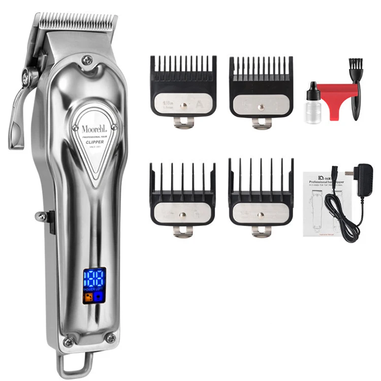 Профессиональные машинки для стрижки волос Электрический беспроводной малошумный ЖК-триммер для волос Машинка для стрижки волос