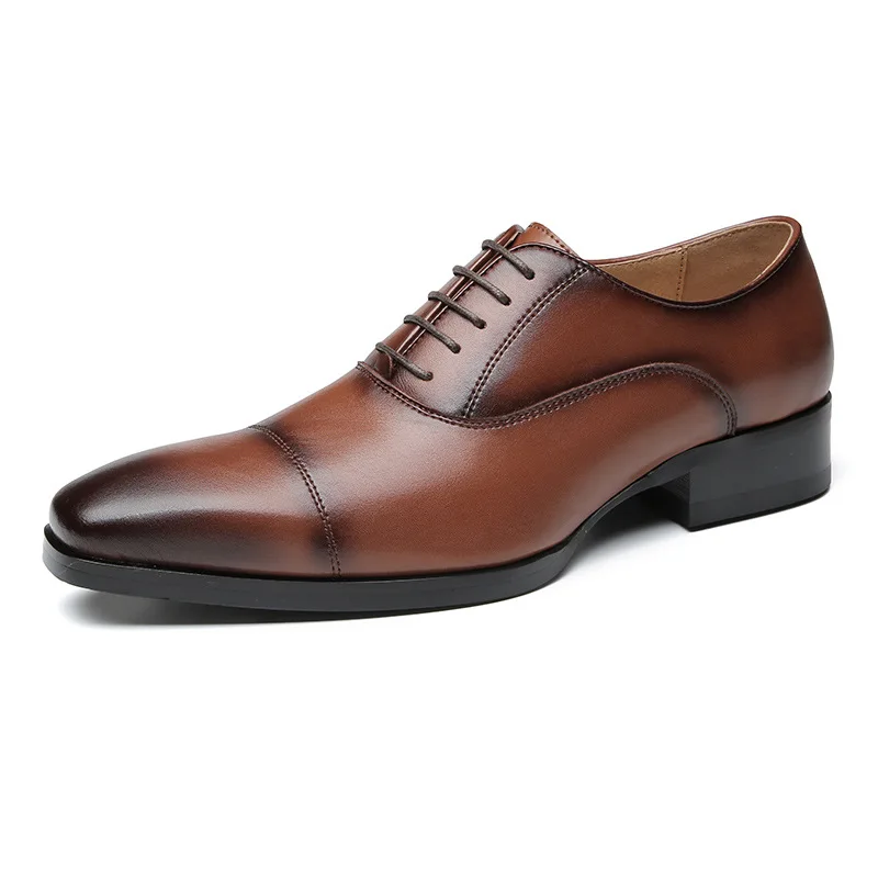 New Design Derby Shoes Genuine Leather Top Grade Quality Durable Cowhide Dress Shoes for Men