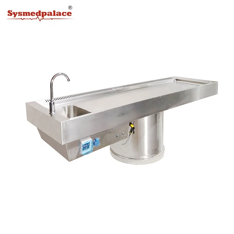 SYSMEDPALACE customization size electric lifting autopsy table embalming table factory