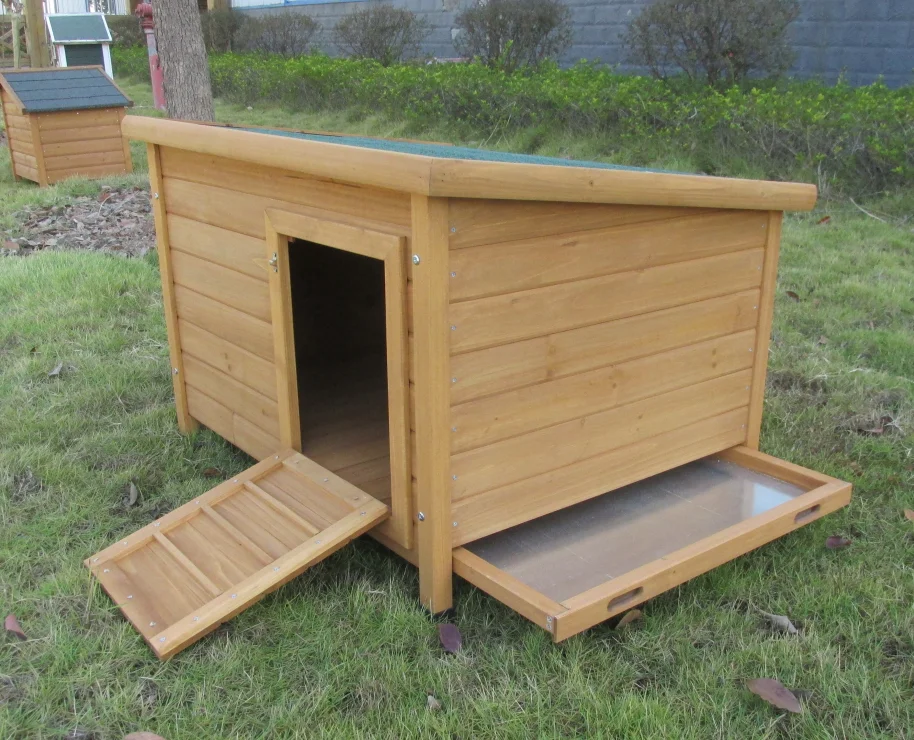 Wooden Natura Duck House Outdoor Small Animal House with Openable Roof And Ramp