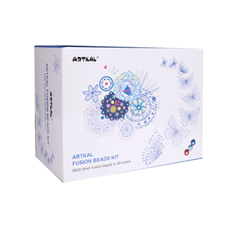 New 48 colors Ironing beads Fuse Beads Kit with Storage Tray and Pattern Book for Arts and Crafts