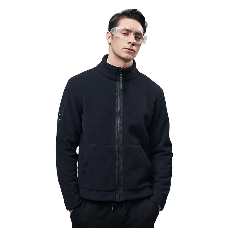 customized autumn outdoor hiking wear keep warm stand collar breathable light weight polar fleece jacket