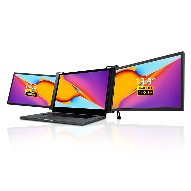 Выгодная цена, поддержка HDMI USB C 1080P IPS HDR, 13,3 дюймовый монитор, портативный, тройной